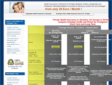 Tablet Screenshot of healthinsurancegermany.com